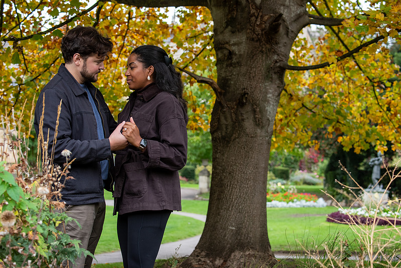 Engagement & Proposal pictures in Bath. Couple enjoying moment together. Intimate photography