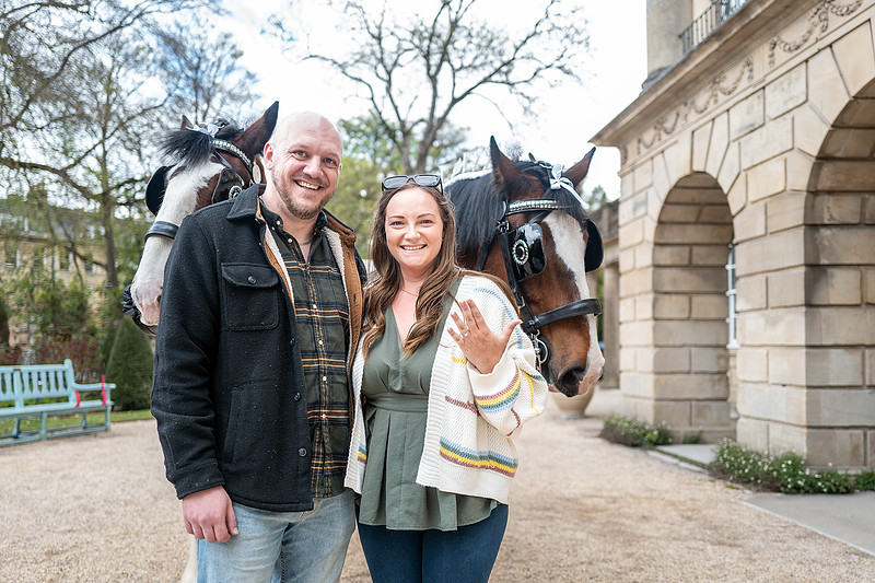 Brigerton style Bath surprise proposal captured by Beata Cosgrove Photography