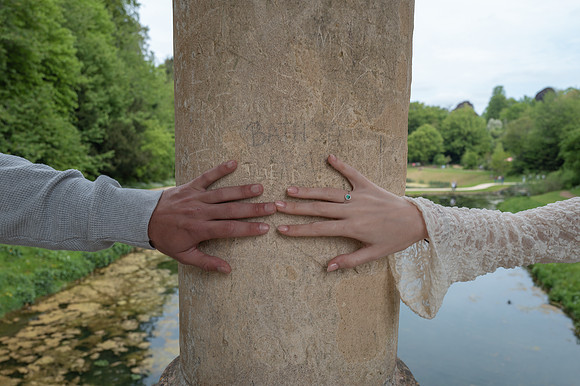 Palladian Bridge surprise proposal. Bath. Beata Cosgrove Photography