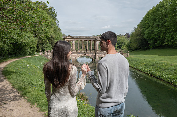 Palladian Bridge surprise proposal. Bath. Beata Cosgrove Photography