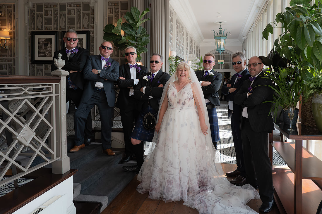 Bride on the wedding day in Bath. Bath Spa Hotel. Bath. Beata Cosgrove Photography