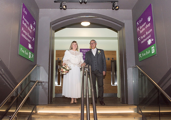 C&W wedding day. Bath Historic Venues. The Roman Baths.DSC_3490