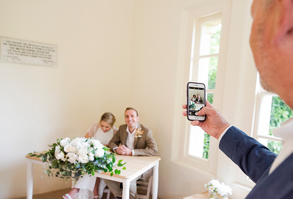 Phone picture. Temple of Minerva. Bath Historic Venue. Bath wedding photographer. Beata Cosgrove weddings