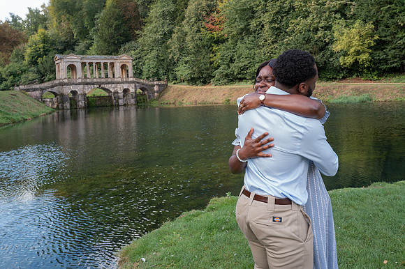 Surprise Engagement at the Palladian Bridge. Bath. Bath based photographer. Beata Cosgrove Photography