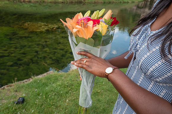 Surprise Engagement at the Palladian Bridge. Bath. Bath based photographer. Beata Cosgrove Photography