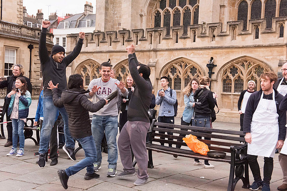 8.Bath's Flippin Pancake race. 9.02.2016. Beata Cosgrove Photography