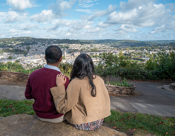 66. Amit & Ishita proposal at Alexandra Park view point. Bath. Beata Cosgrove Photography