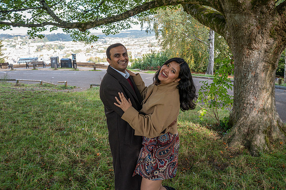 58. Amit & Ishita proposal at Alexandra Park view point. Bath. Beata Cosgrove Photography