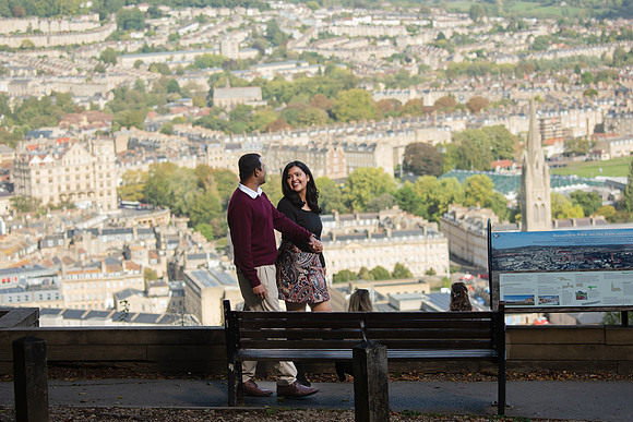 32. Amit & Ishita proposal at Alexandra Park view point. Bath. Beata Cosgrove Photography