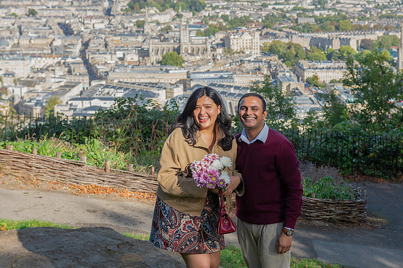 29. Amit & Ishita proposal at Alexandra Park view point. Bath. Beata Cosgrove Photography