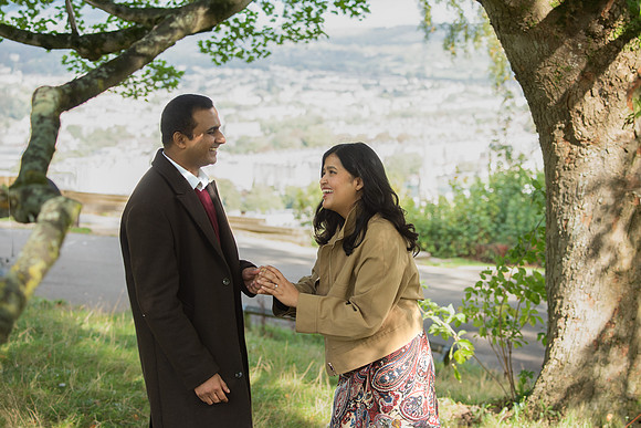 34. Amit & Ishita proposal at Alexandra Park view point. Bath. Beata Cosgrove Photography