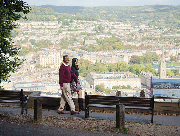 31. Amit & Ishita proposal at Alexandra Park view point. Bath. Beata Cosgrove Photography