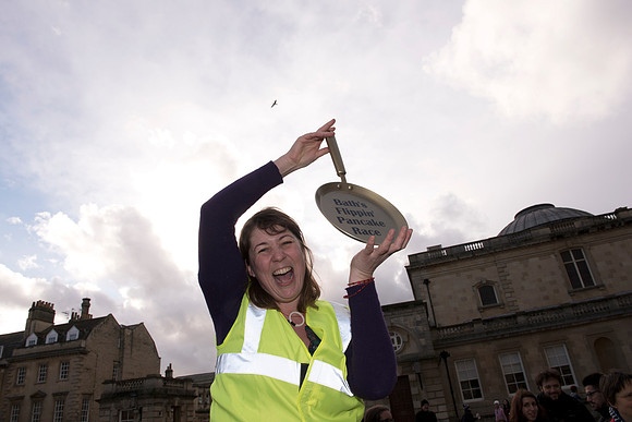 1.Bath's Flippin Pancake race. 9.02.2016. Beata Cosgrove Photography
