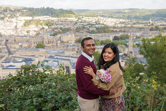 49. Amit & Ishita proposal at Alexandra Park view point. Bath. Beata Cosgrove Photography