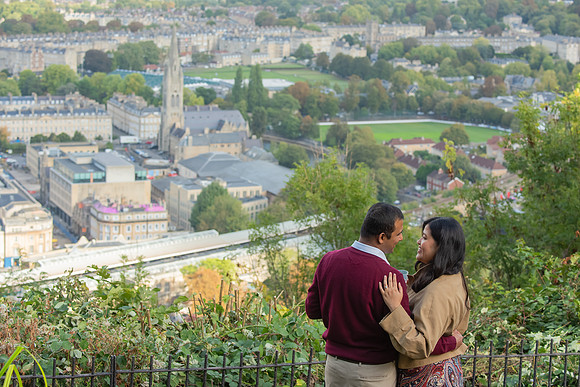 45. Amit & Ishita proposal at Alexandra Park view point. Bath. Beata Cosgrove Photography