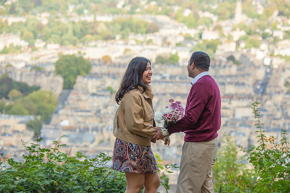 6. Amit & Ishita proposal at Alexandra Park view point. Bath. Beata Cosgrove Photography