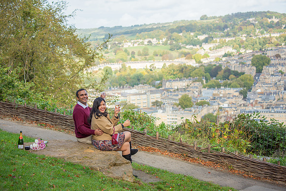 7. Amit & Ishita proposal at Alexandra Park view point. Bath. Beata Cosgrove Photography