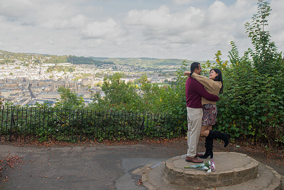 48. Amit & Ishita proposal at Alexandra Park view point. Bath. Beata Cosgrove Photography