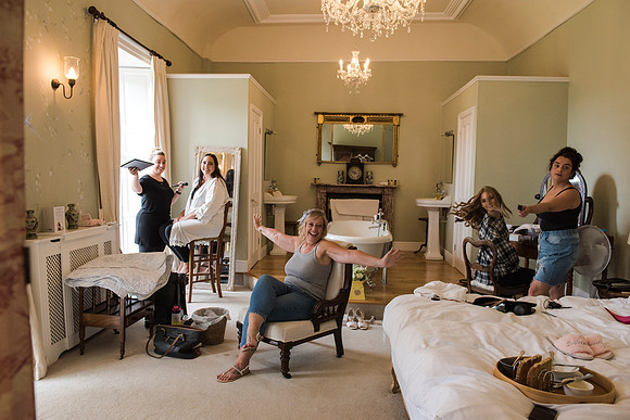 Bride preparations. Wedding at Pennard House. Beata Cosgrove Photography