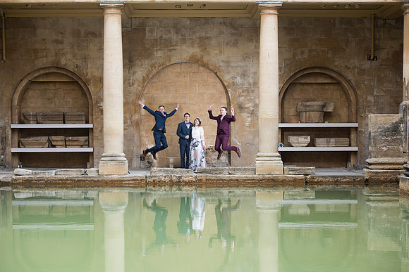 Sunrise Wedding in The Roman Baths. Beata Cosgrove Photography