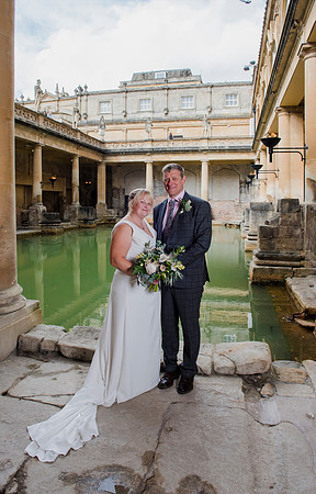 Sunrise Wedding at The The Roman Baths Wedding photographer. Beata Cosgrove Photography.