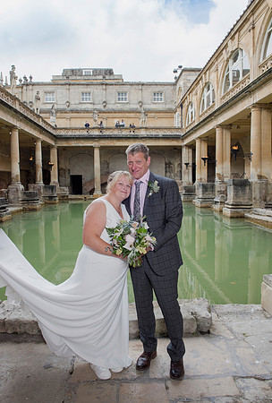 The Roman Baths. Wedding in Bath. Beata Cosgrove Photography.