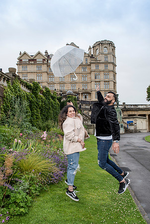 Surprise proposal. Parade Gardens. Just engaged. Beata Cosgrove Photography