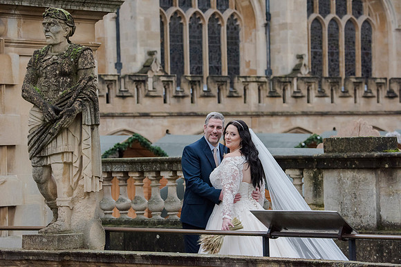 83.Susie Jeremy wedding pictures. The Roman Baths. Beata Cosgrove Photography