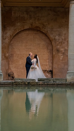 The Roman Baths. Wedding pictures. Bath Historic Venues.