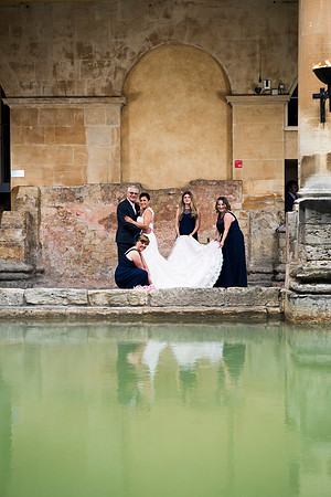 The Roman Baths wedding day.