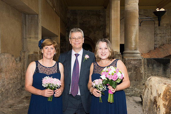 Wedding day. The Roman Baths.Bath