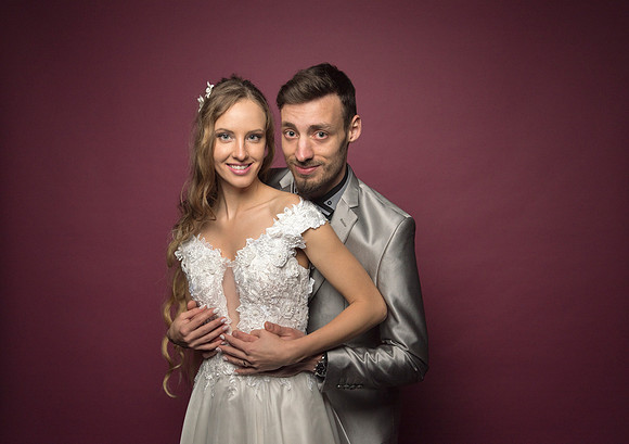 Wedding day. Studio photo session.
