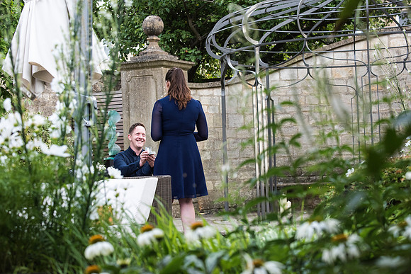 Secret proposal. The Royal Crescent Hotel. Bath.