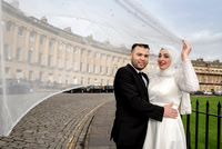The Royal Crescent. Bath wedding pictures. Beata Cosgrove Photography. Spring