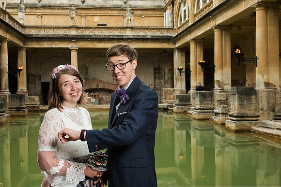 Sunrise Wedding in The Roman Baths. Beata Cosgrove Photography