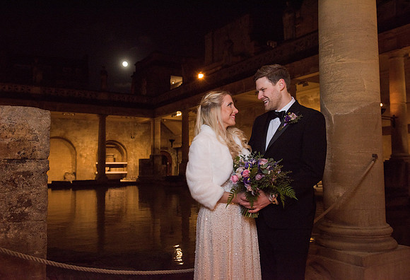 Sunset wedding. The Roman Baths. Beata Cosgrove Photography