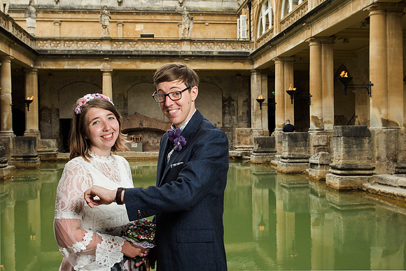 Sunrise Wedding in The Roman Bath photographed by Beata Cosgrove Photography
