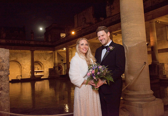 Sunset wedding. The Roman Baths. Beata Cosgrove Photography