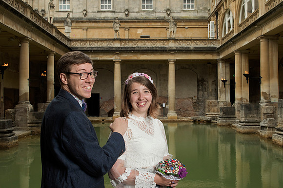 The Roman Baths. Sunrise Wedding. Bath wedding.  Beata Cosgrove Photography