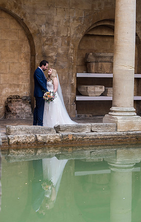 Sunrise wedding. The Roman Baths. Bath photographer. Beata Cosgrove Photography