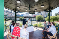 M&J wedding. Parade Gardens. Bath wedding photos.