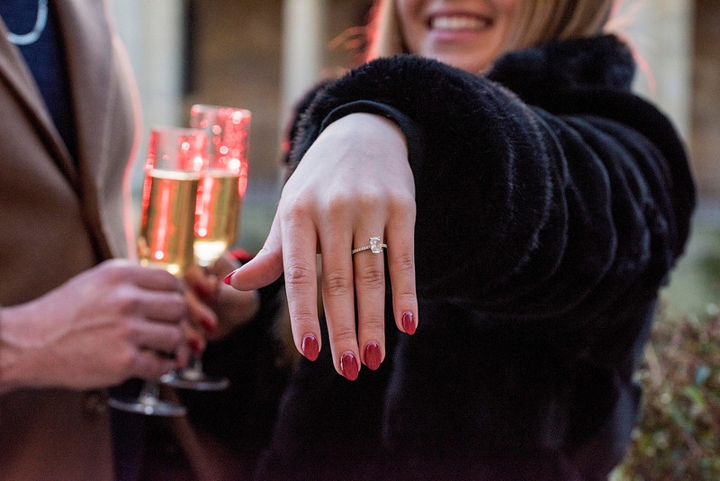 Surprise engagements & proposals in Bath. Picture of the ring